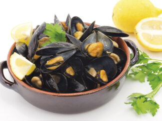 MOULES ENTIERES CUITES DANS LEUR JUS