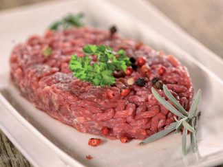 4 STEAKS HACHES  DE BOEUF LABEL ROUGE FACON BOUCHERE