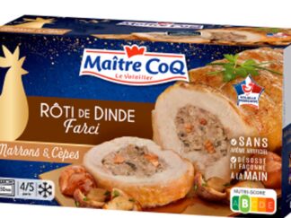 ROTI DINDE FARCIE FARCE MARRONS CEPES