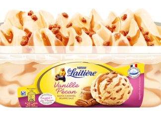 GLACE VANILLE PECAN SAUCE CARAMEL BEURRE SALE LA LAITIERE