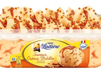 GLACE CREME BRULEE ECLATS DE NOUGATINE LA LAITIERE