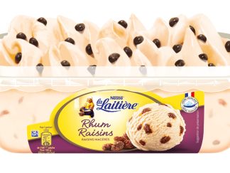 GLACE RHUM RAISINS, RAISINS MACERES LA LAITIERE