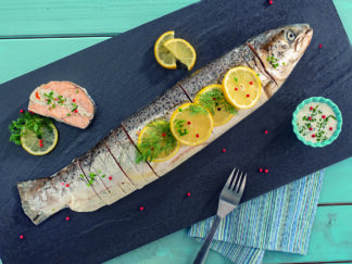 SAUMON FARCI AUX 2 POISSONS ET A LA CIBOULETTE