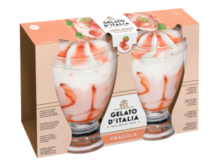 2 COUPES GLACEES FRAISE