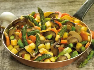 POÊLEE DE CHAMPIGNONS AUX ASPERGES