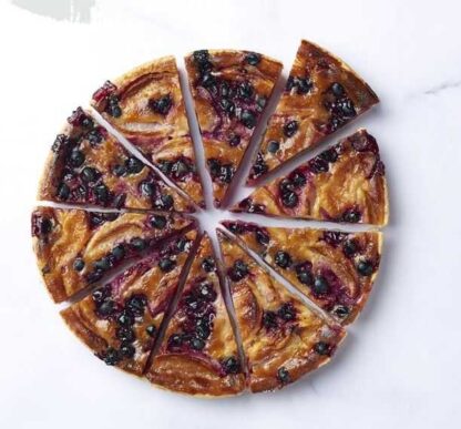 TARTE NORMANDE AUX POMMES ET CASSIS Découpée 10 parts