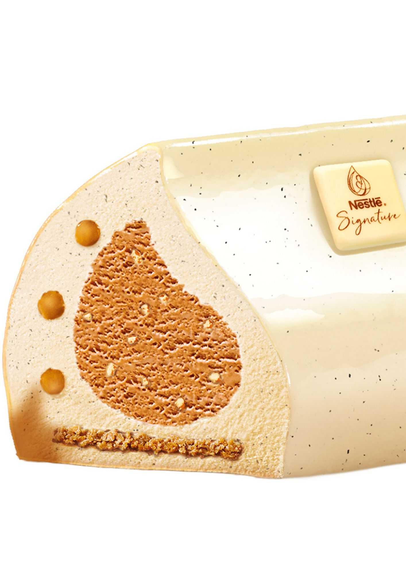 BUCHE CHOCOLAT BLANC & SPECULOOS